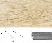 Порог Tarkett деревянный выравнивающий 58х20х1600 Дуб без покрытия